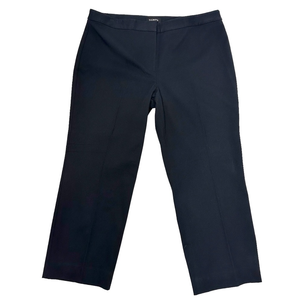 Talbots Essential Ankle Crop Pant Size 18 Flat Front Office Career Classic